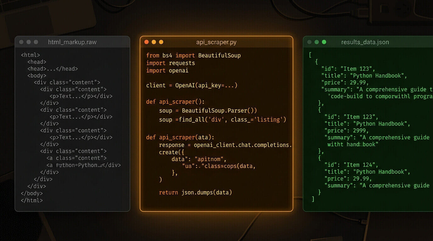 Web Scraping + AI: Turning Raw HTML into Structured Data with Python